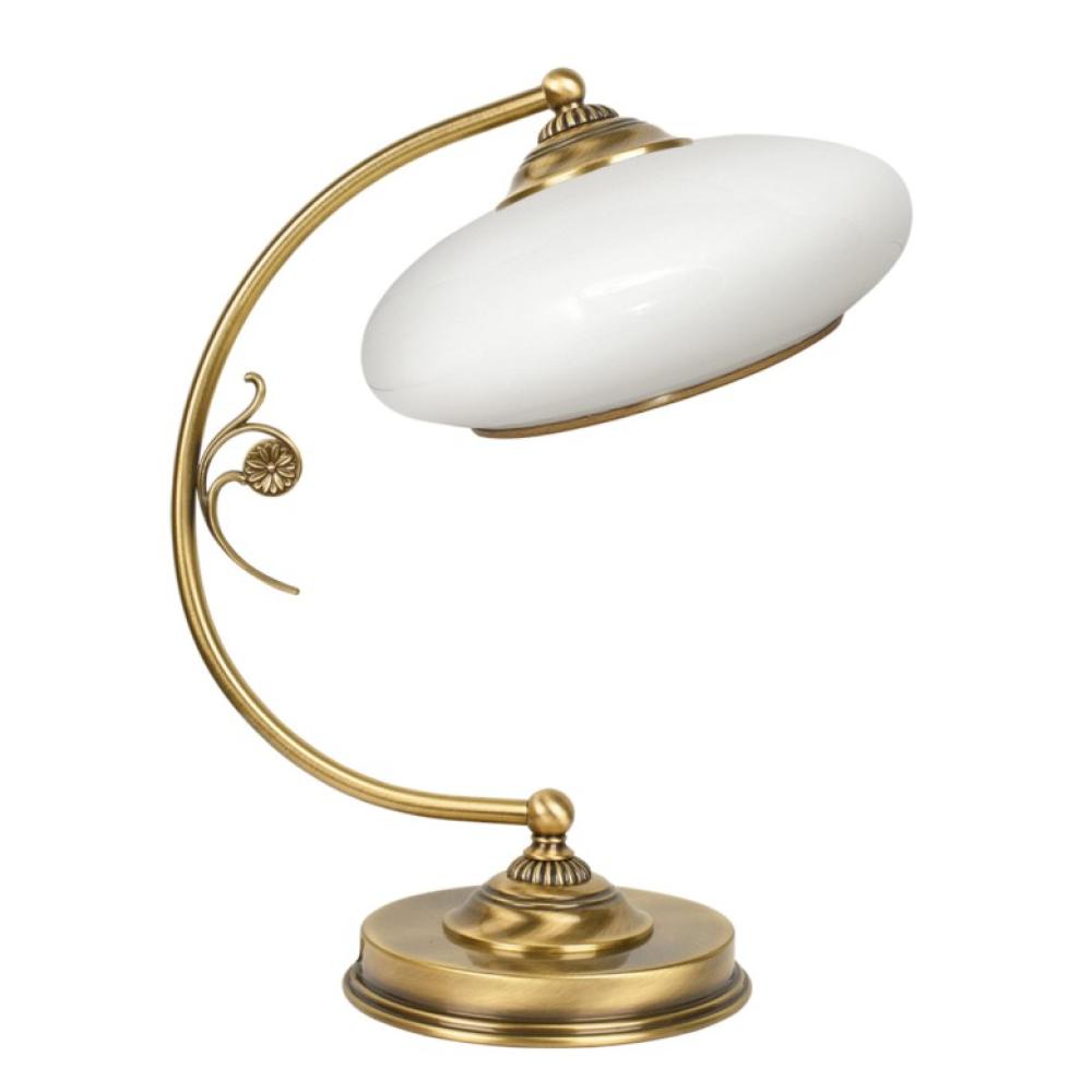 medena stolna lampa secesia sklenena tienidlo medena lampa luxusna obcianska vila obyvacka spalna osvetlenie.jpg